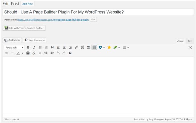 wordpress default editor