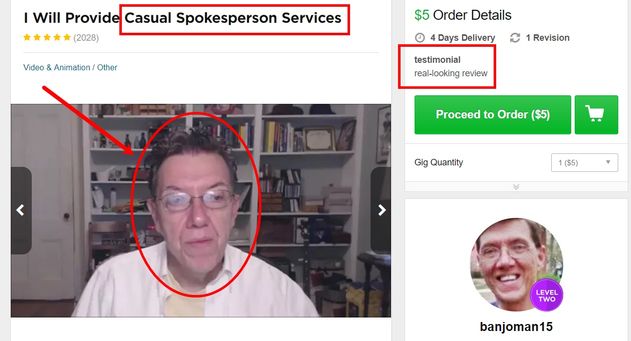 george-fiverr casual spokesperson service