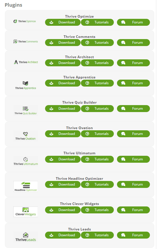 thrive-plugins thrive plugins
