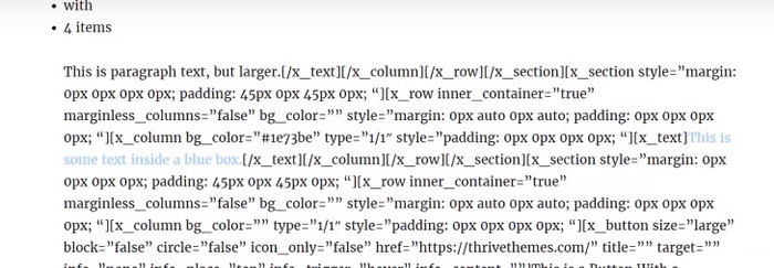 unreadable-shortcodes thrive architect disadvantage