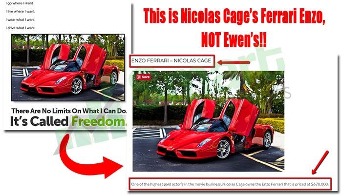 copy paste income fake ferrari copy paste income fake