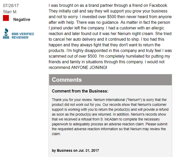 nerium-complaint-2 nerium scam review