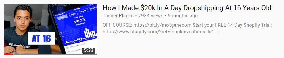 tanner-planes-dropshipping-success tanner planes
