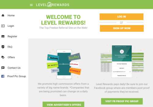 Level Rewards Homepage Level Rewards Homepage