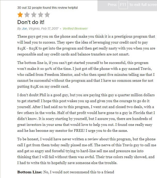 Freedom Mentor Negative Reviews-1 Freedom Mentor Negative Reviews-1