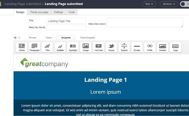 landing-page infusionsoft landing page builder