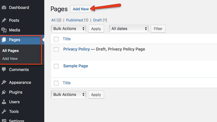 wp-essential-pages-1 wordpress essential pages