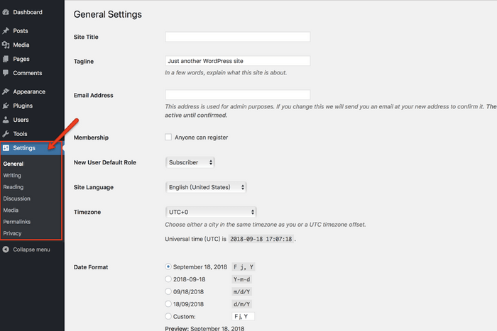 wp-general-settings-1 wordpress general settings