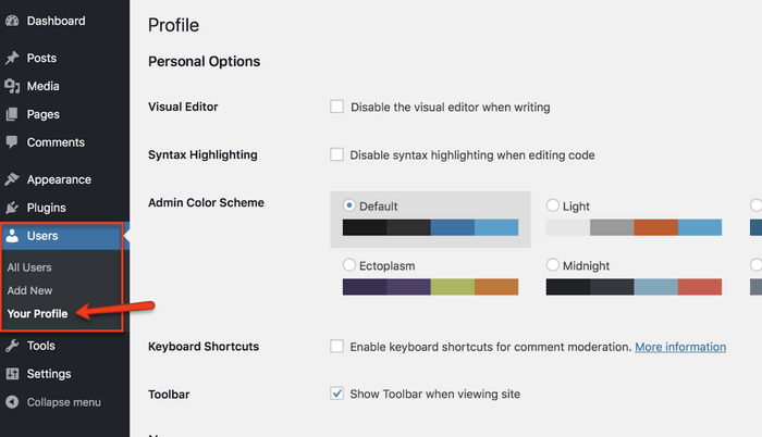 wp-profile-settings-1 wordpress profile settings