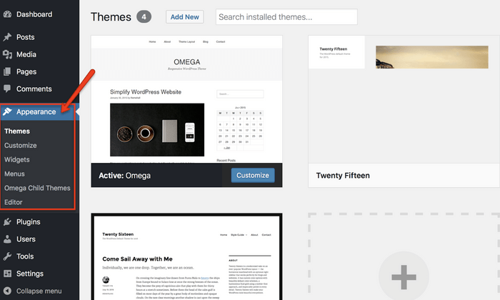 wp-site-appearance-1 wordpress site appearance