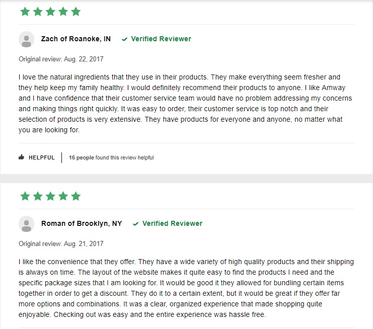 Amway Positive Reviews 2 Amway Positive Reviews 2