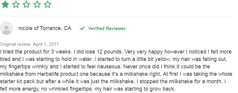 Herbalife Negative Product Review 1 Herbalife Negative Product Review 1