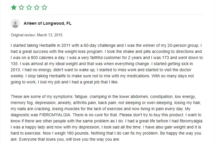 Herbalife Negative Product Review 3 Herbalife Negative Product Review 3