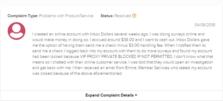 InboxDollars Complaint 1 InboxDollars Complaint 1