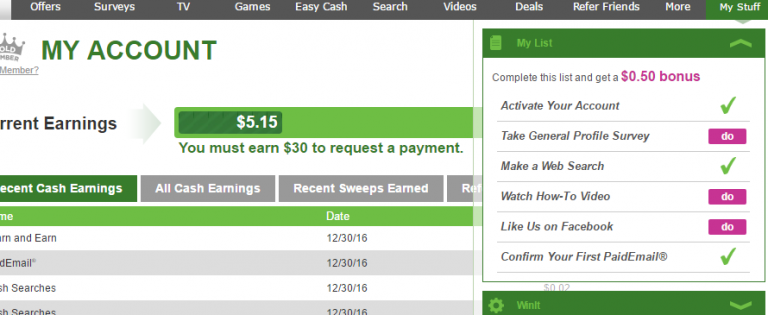 InboxDollars Complete My List InboxDollars Complete My List