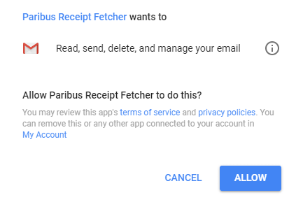Paribus Google Account Access Paribus Google Account Access