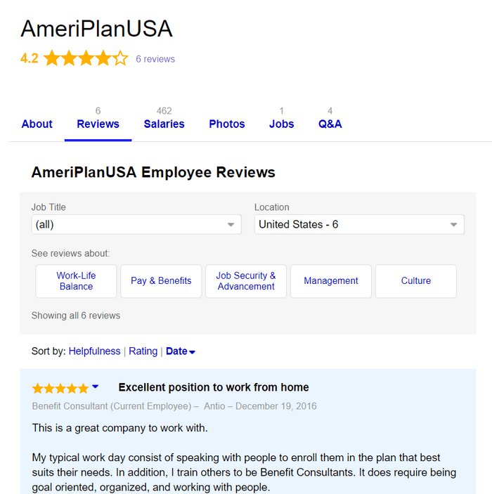 ameriplan rating review