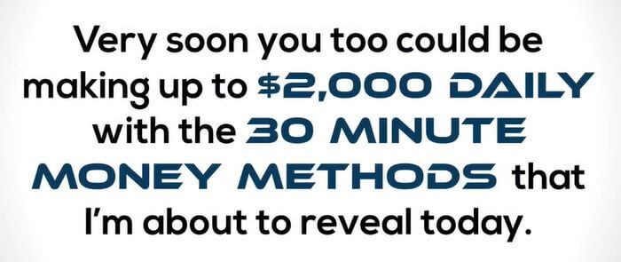 30 minute money methods fake income claim