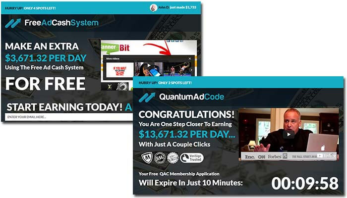 quantum ad code free ad cash system