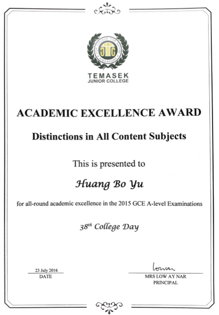 academic excellence award