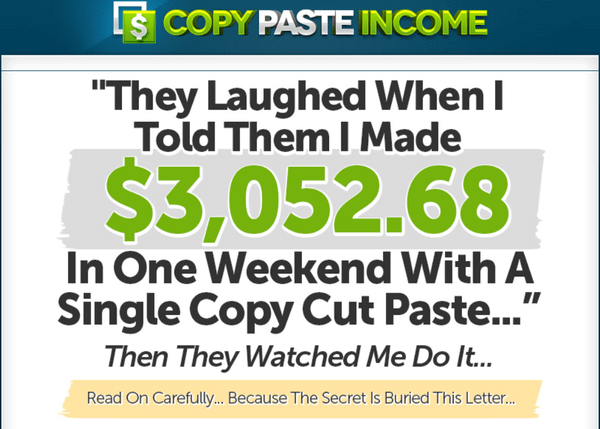 copy paste income scam