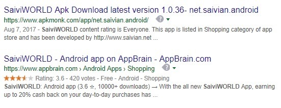 Here's what Google shows for SaiviWorld