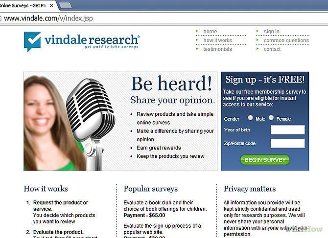 Vindale Research Homepage
