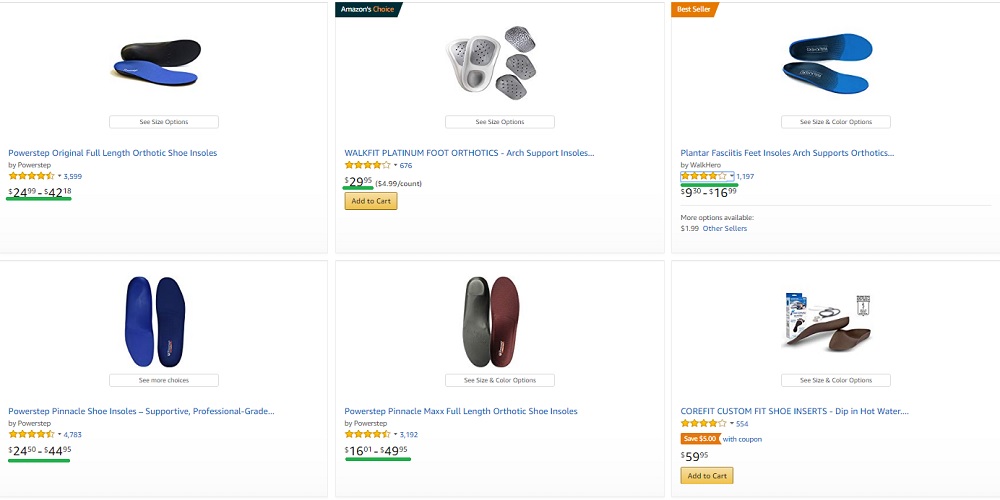 VoxxLife Amazon Products for Orthotics and Insoles