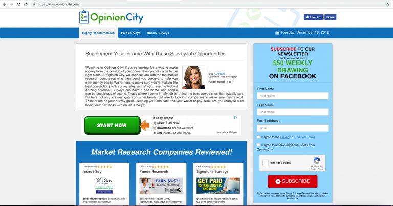 Opinion City Homepage