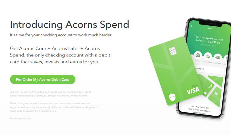 Acorns Spend Acorns Spend