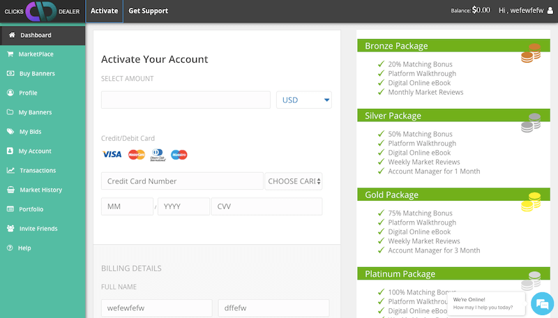 Clicks Dealer Activating Your Account
