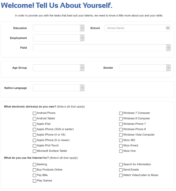 The Smart Crowd Profile Questionnaire The Smart Crowd Profile Questionnaire