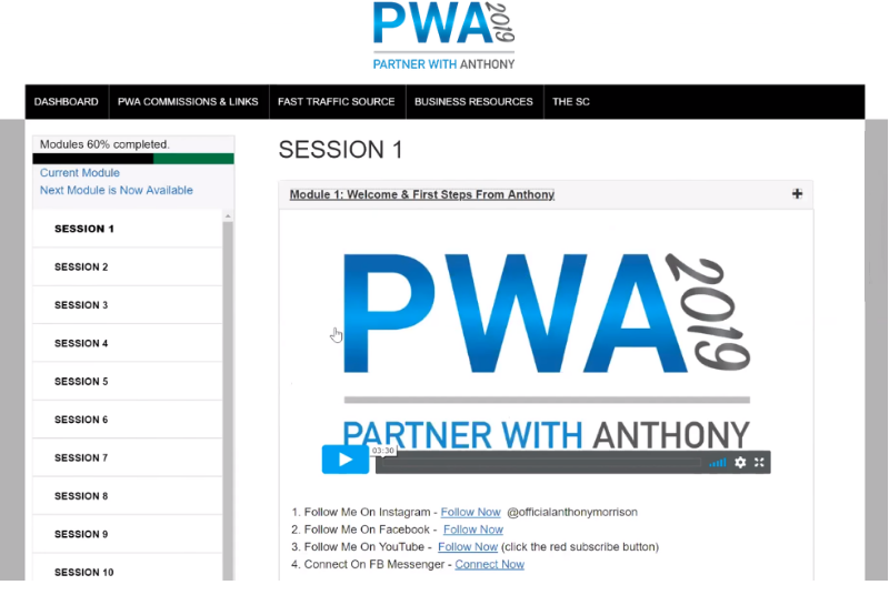 Partner With Anthony - Members Area Partner With Anthony - Members Area