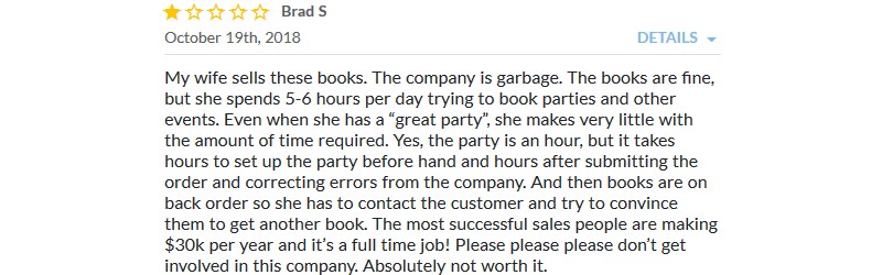 Is Usborne Books a Scam - Complaint about low success