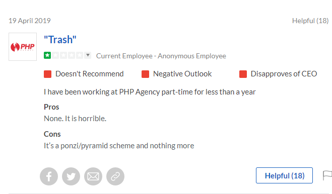 php agency google reviews