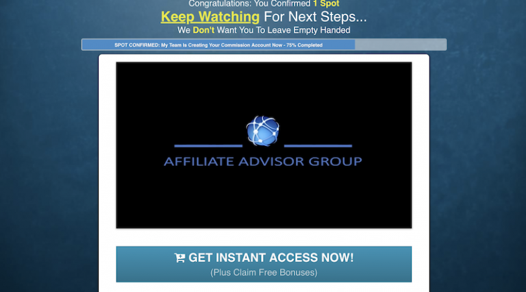 What Is Affiliate Advisor Group - Landing Page
