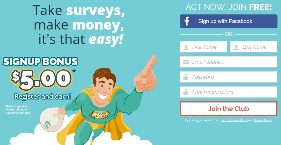 What Is Point Club Surveys - Landing Page