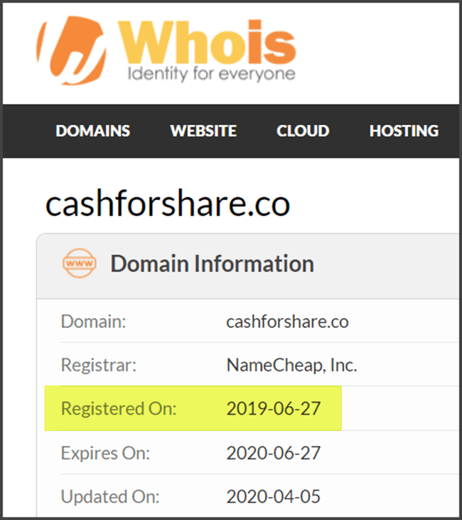 What Is CashForShare - Domain WhoIs What Is CashForShare - Domain WhoIs