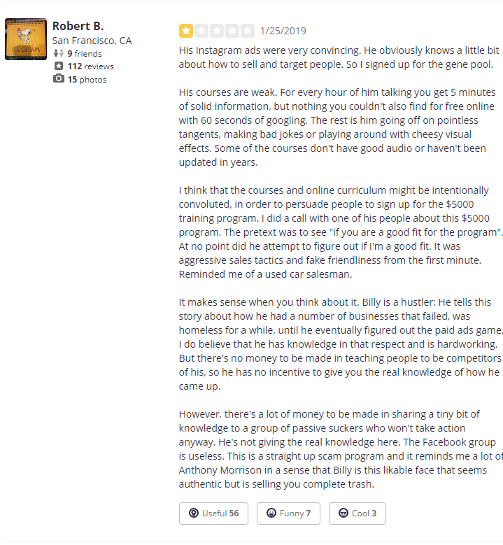 Billy Gene Is Marketing Review - The User Feedback Billy Gene Is Marketing Review - The User Feedback