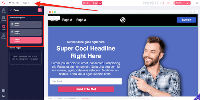 GrooveFunnels Review - Pages Tab GrooveFunnels Review - Pages Tab