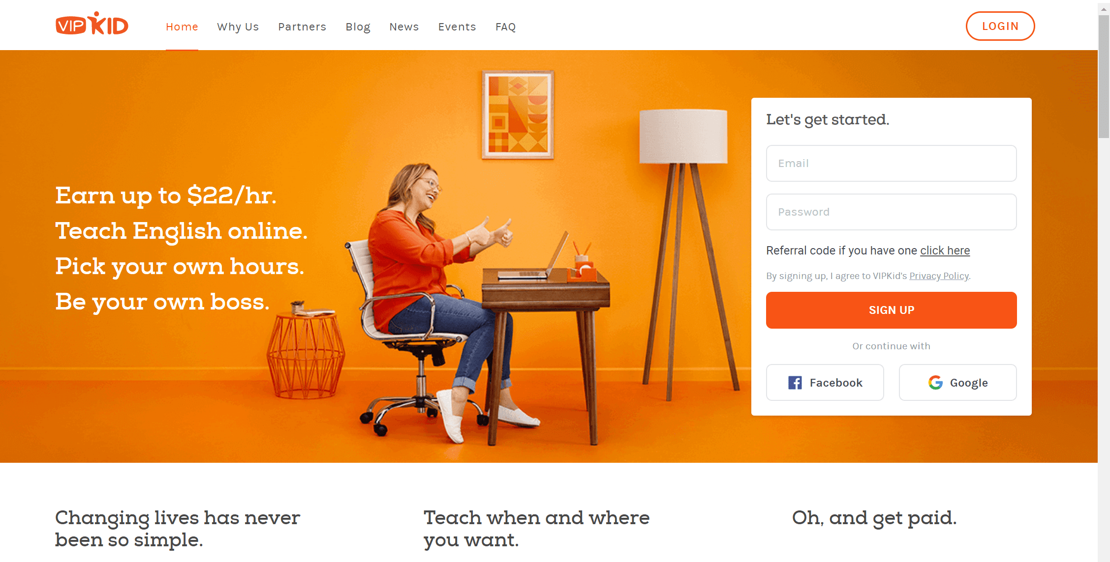 VIPKid Review - Landing Page