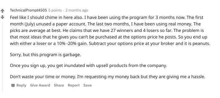 Project 303 Review - Not so Good Customer Review