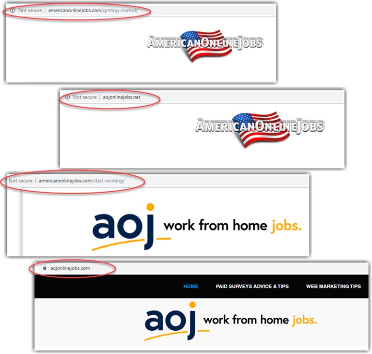 AOJ Work From Home Jobs Review - Landing Pages