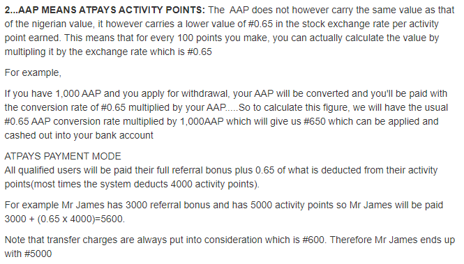 What Is ATPAYS - Activity Points