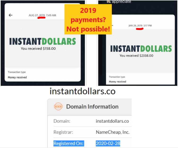 What Is InstantDollars - Fake Payment Proofs